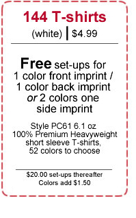 Monthly Screen Printing Coupon